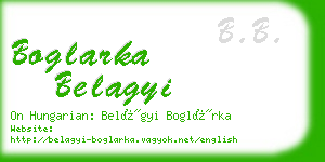 boglarka belagyi business card